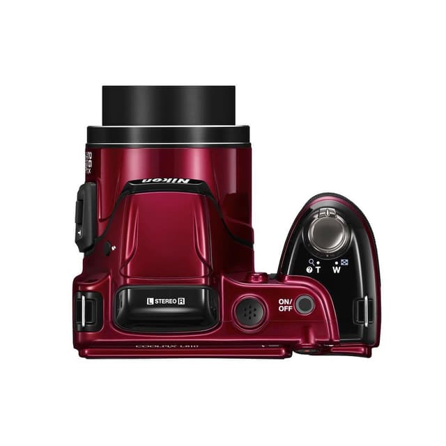 Bridge CoolPix L810 Camera - Red + Nikon Nikkor 26X Wide Optical Zoom ED VR 4.0-104mm f/3.1-5.9 f/3.1-5.9