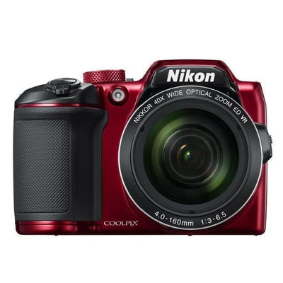 Bridge Coolpix B500 Camera - Red + Nikon Nikkor 40X Wide Optical Zoom ED VR 22.5–900mm f/3–6.5 f/3–6.5
