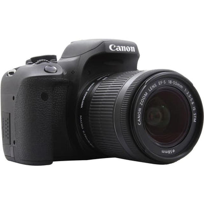 EOS 750D SLR - Preto + Lente Canon Zoom EF-S 18-55mm f/3.5-5.6 IS STM