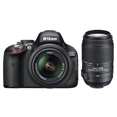 D5000 SLR - Preto + Nikon AF-S Nikkor DX VR 18-55mm f/3.5-5.6 VR + AF-S Nikkor DX 55-200mm f/4-5.6G ED VR f/3.5-5.6 + f/4-5.6