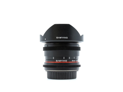 Samyang 8mm T3.8 VDSLR UMC Fisheye CS II - Montagem Canon EF