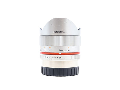 Walimex Pro 8mm f/2.8 UMC Fisheye II - Montagem Fujifilm X