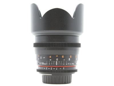 Samyang 50mm T1.5 VDSLR AS UMC - Montagem Nikon