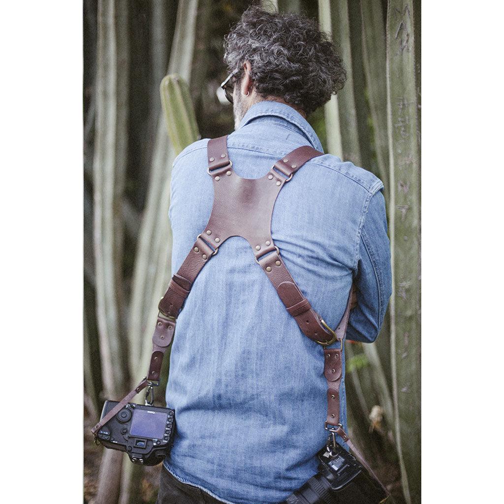 Berlin #502 - Brown dual leather camera strap