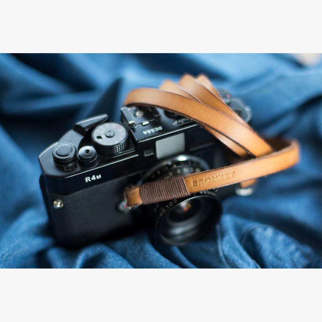 Tokyo #106 - Tanned & brown leather camera strap