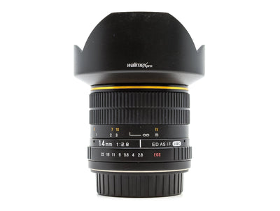Walimex Pro 14mm f/2.8 ED AS IF UMC - Montagem Canon EF