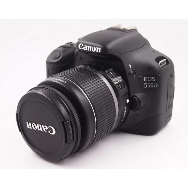 CANON EOS 550D SLR - Black + Canon EF-S 18-55mm f/3.5-5.6 IS II · imagen principal