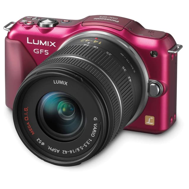 Lumix DMC-GF5 - Pink + Lumix Lumix G 14 - 42 mm f- 3.5 - 5.6 f/3.5-5.6  · main image