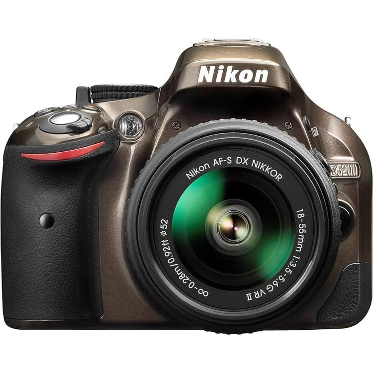 SLR D5200 - Brown + Nikon AF-S NIkkor DX 18-55mm f/3.5-5.6 G VR II f/3.5-5.6  · main image