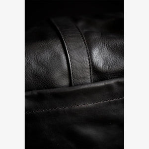 Roma Black Leather Camera Bag