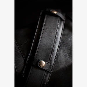 Roma Black Leather Camera Bag