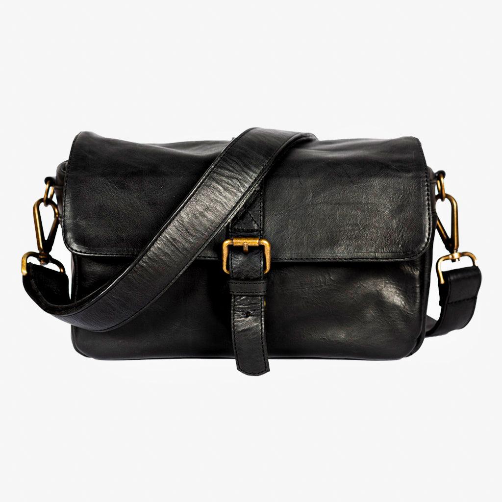 París Black Leather Camera Bag · imagen principal