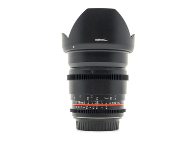 Walimex Pro 16mm T2.2 VDSLR - Montagem Canon EF
