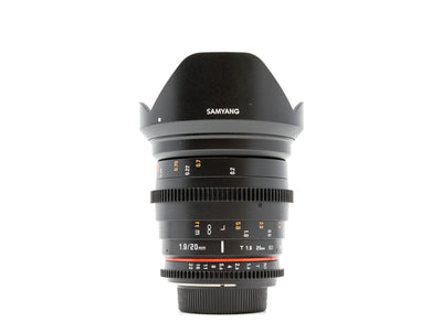 Samyang 20mm T1.9 Cine VDSLR ED AS IF UMC - Montagem Nikon