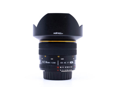 Walimex Pro 14mm f/2.8 ED AS IF UMC - Montagem Nikon