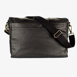 Roma Black Waxed Canvas Camera Bag