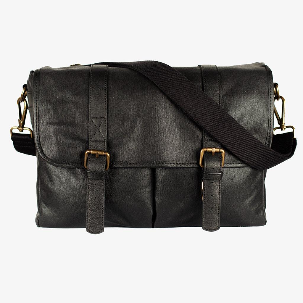 Roma Black Waxed Canvas Camera Bag · imagen principal