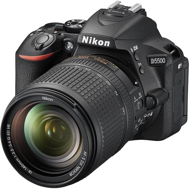 D5500 SLR - Preto + Nikkor AF-P Nikkor 18-55mm f/3.5-5.6 G DX VR f/3.5-5.6 G · imagem principal