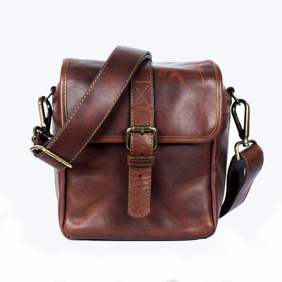 **Bolsa para Câmera em Couro Cognac Berlin**