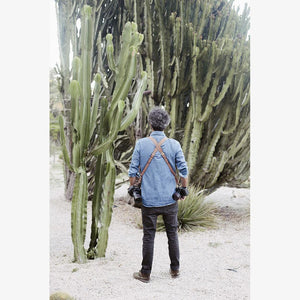 Berlin #703 - Tanned dual leather camera strap