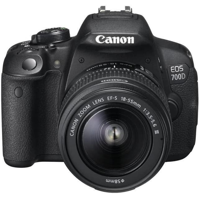 EOS 700D SLR - Black + Canon EF-S 18-55mm f/3.5-5.6 III f/3.5-5.6 · imagen principal