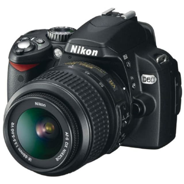 Réflex D60 - Preto + Nikon AF-S DX Nikkor 18-70mm f/3.5-4.5G IF-ED f/3.5-4.5 · imagem principal