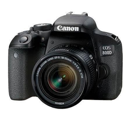 EOS 800D SLR - Black + Canon Canon EF-S 18-55 mm f/4-5.6 IS STM f/4-5.6 · imagen principal