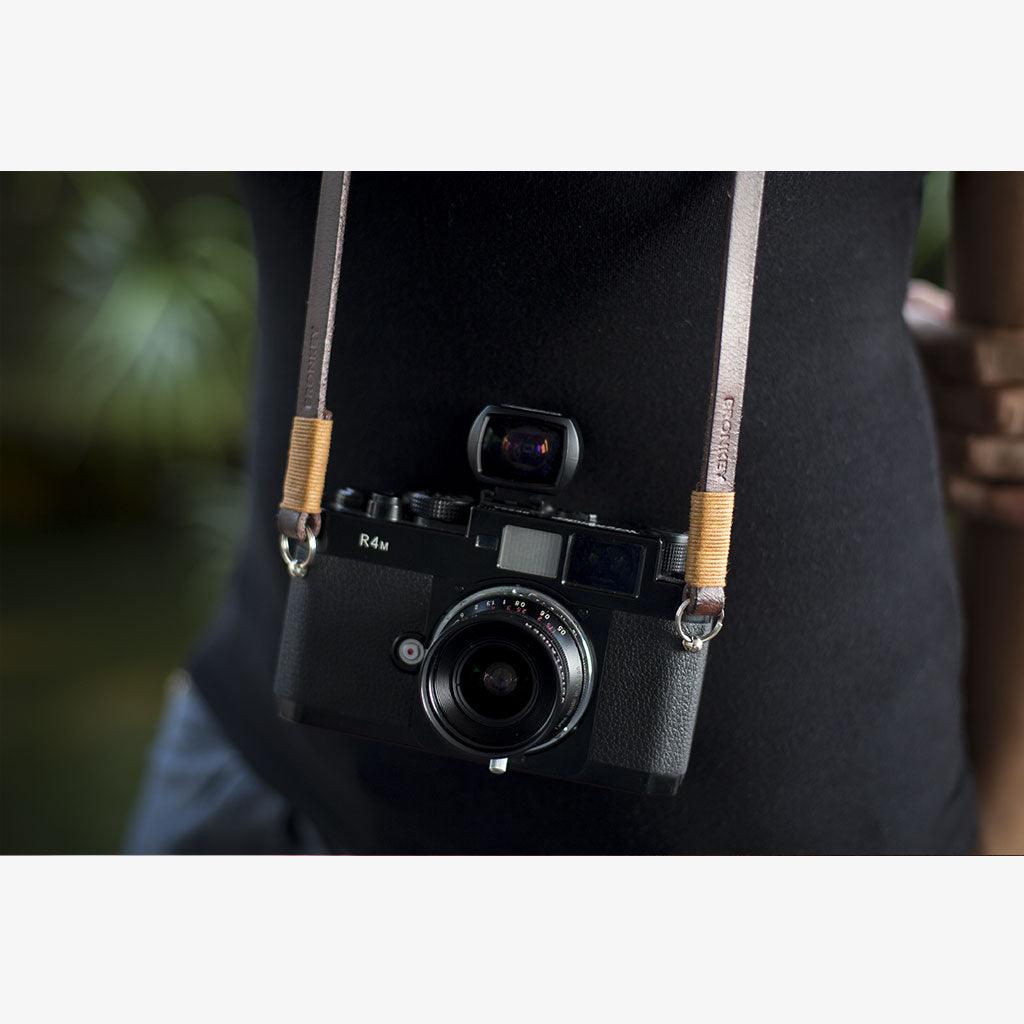Tokyo #105 - Brown & tanned leather camera strap